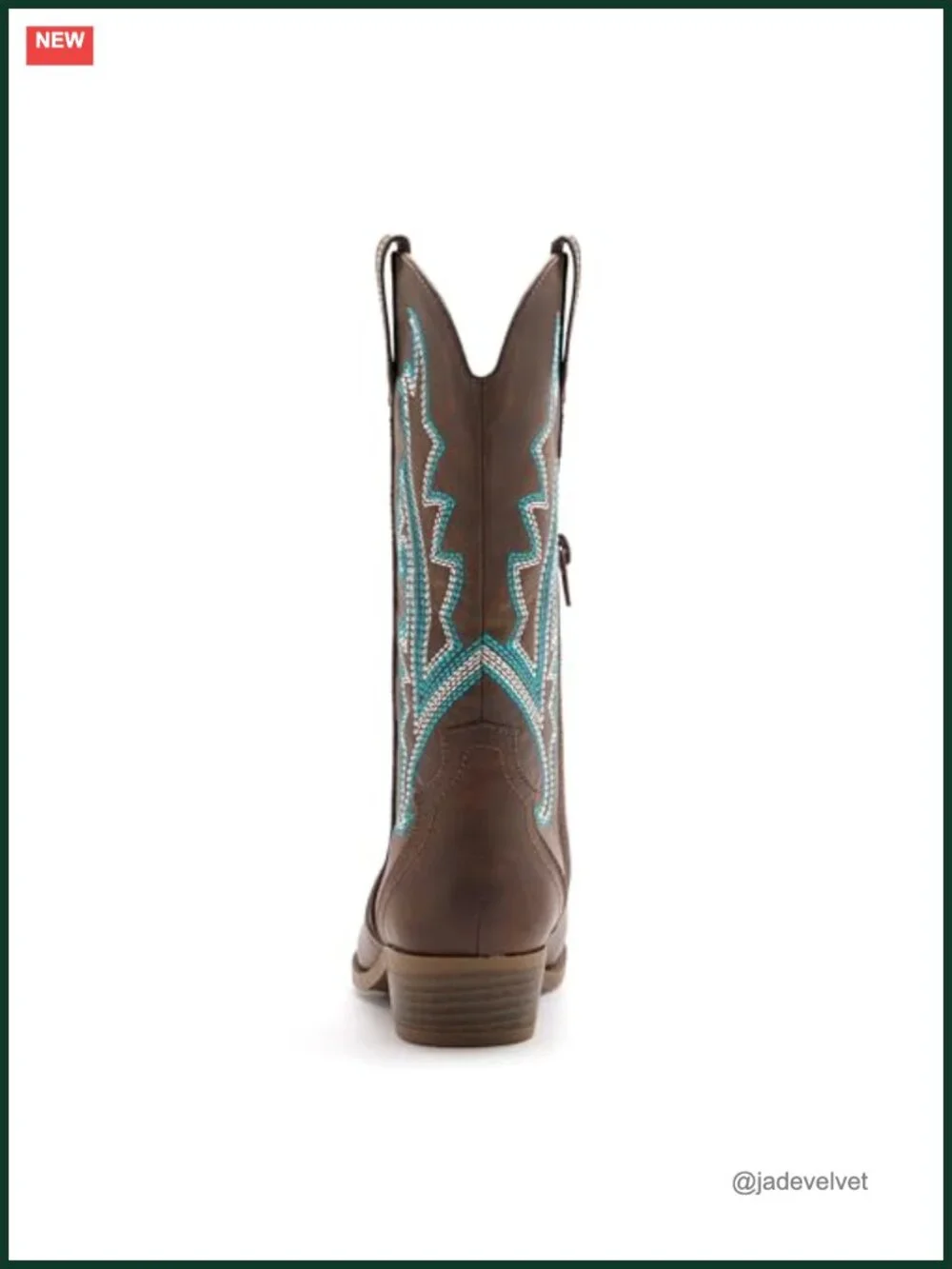Girls Western Boots Embroidered Cowgirl Mid Calf Riding Boots